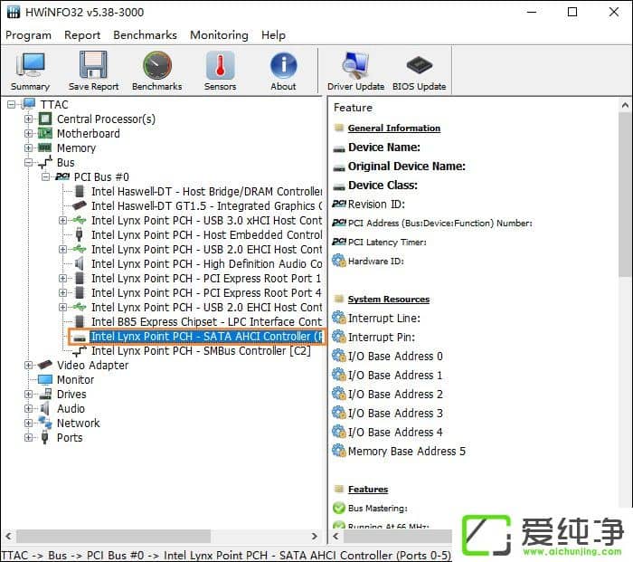 β鿴XǷ֧USB 3.0Hwinfo32zySATA˿ڵķ