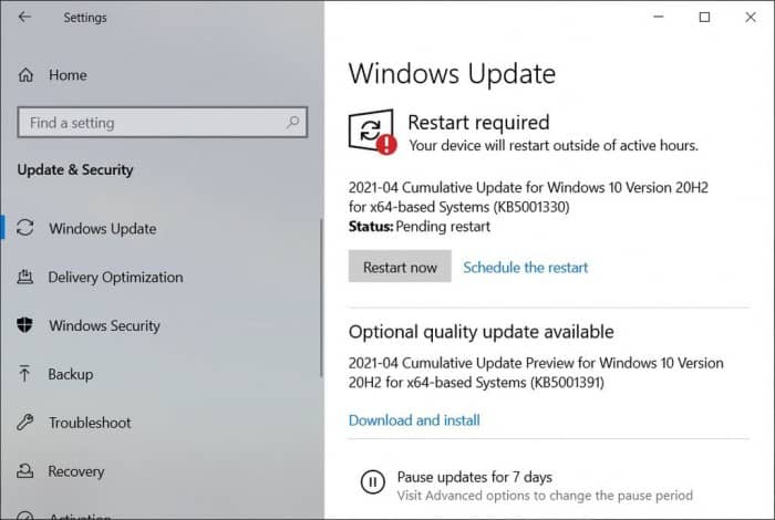 Win10ϵy(tng)KB5001391a(b)eп܌(do)Αܽ