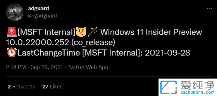 ΢ܛWin11 22000.252(RPBeta)